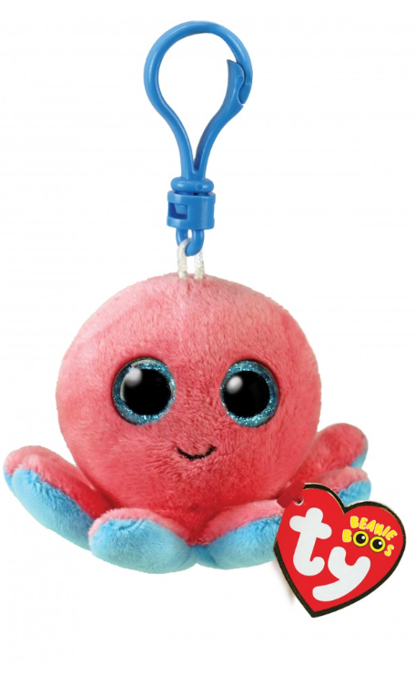 Sheldon the Coral Octopus Clip Beanie Boo