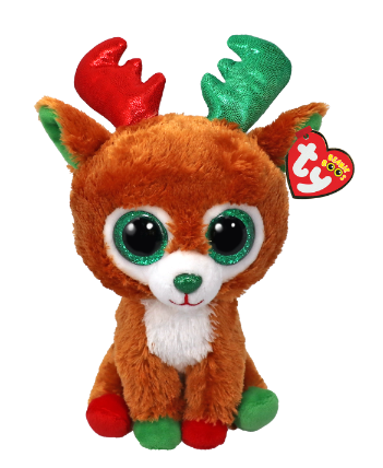Tinseltoes the Brown Reindeer Regular Beanie Boo