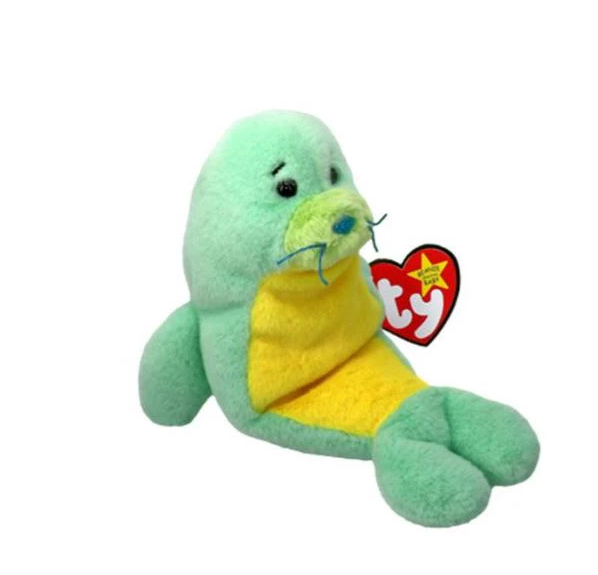 Ty Stanley Green Seal Beanie Baby