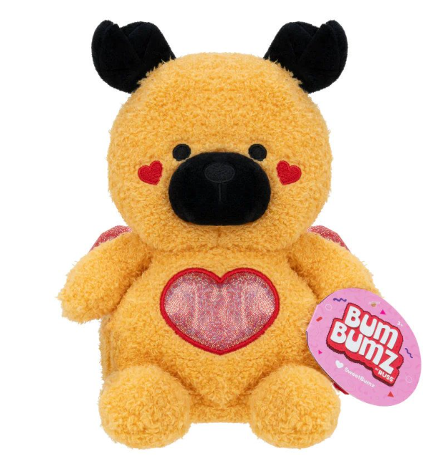 Bumbumz Valentines Prescott the Pug Cupid 7.5" Plush