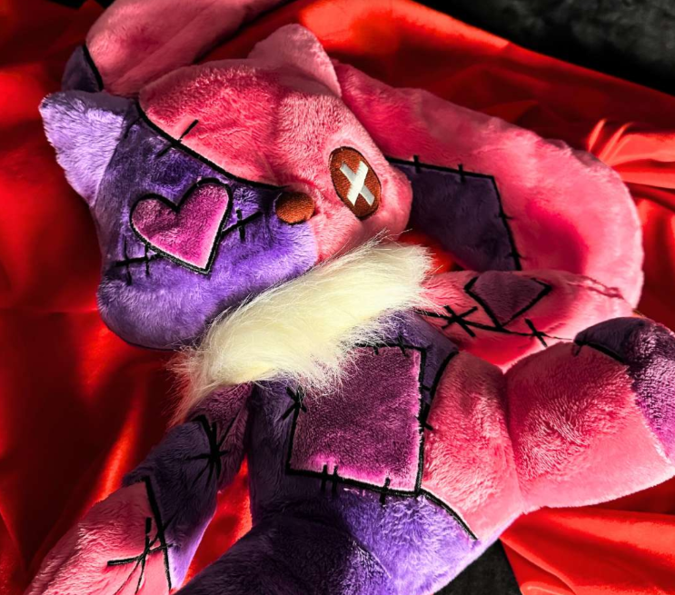 Emo Pink Bunny Foxy Plush