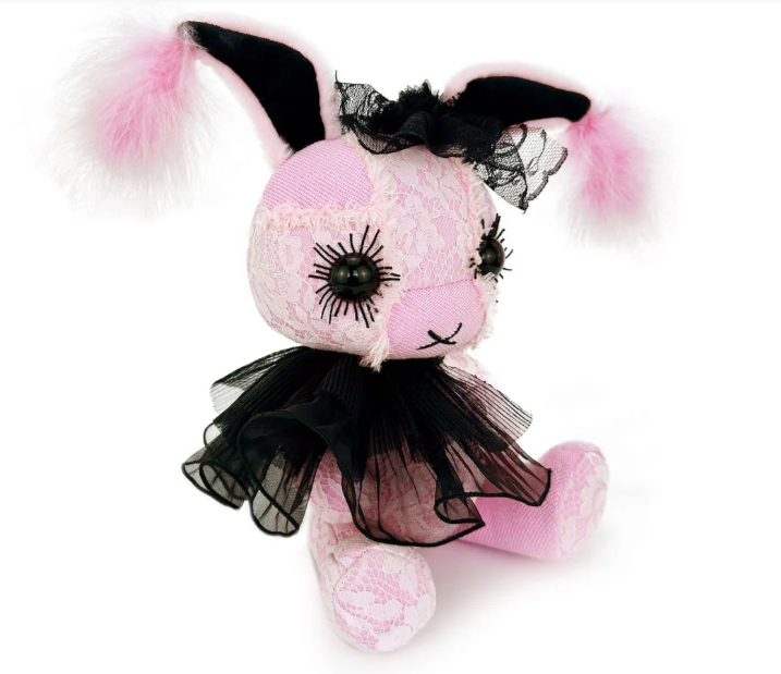 Pink Emo Bunny Stuffed Animal