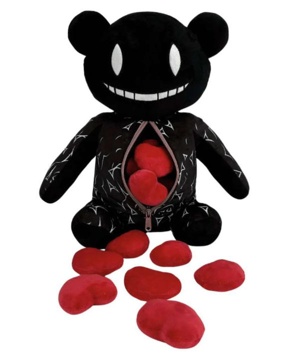 Goth Teddy Bear Case With Zip