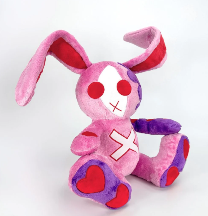 Moody Purple Rose Emo Bunny Stuffed Animal