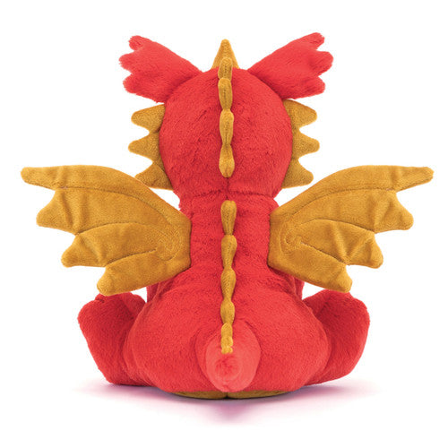 Jellycat Darvin Dragon Red and Gold 20cm