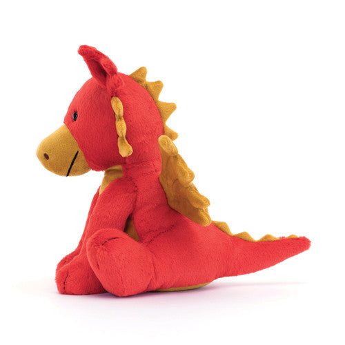 Jellycat Darvin Dragon Red and Gold 20cm