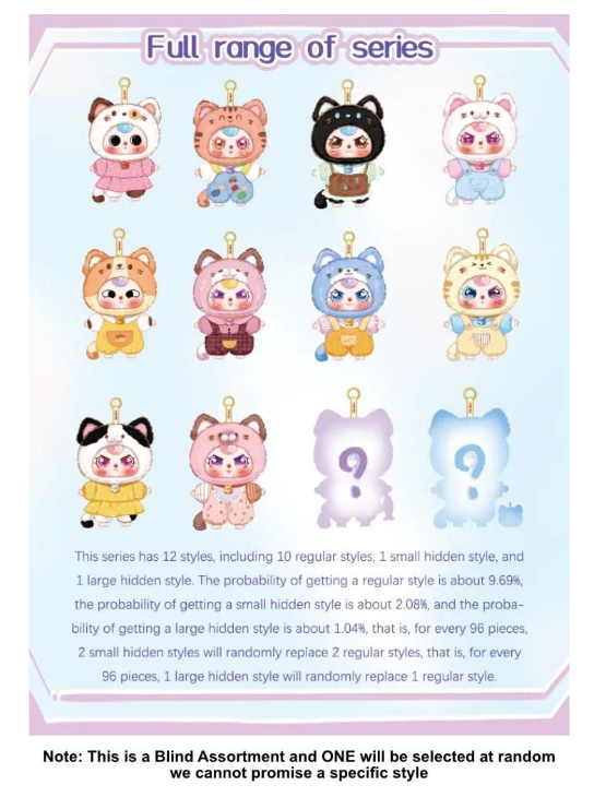 Baby Three: Kitten Wardrobe Plush Blind Box