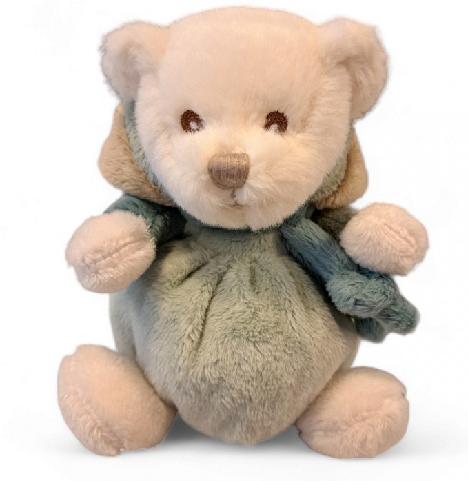 Bukowski Ziggy Happy Benji plush bear disguised as a blue rabbit