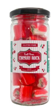 Scott Bros Candy Vintage Cherry Rock Boiled Sweets Jar 155g Aust Made