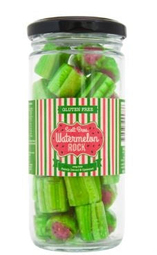 Scott Bros Candy Vintage Watermelon Rock Boiled Sweets Jar 155g Aust Made