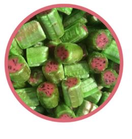 Scott Bros Candy Vintage Watermelon Rock Boiled Sweets Jar 155g Aust Made