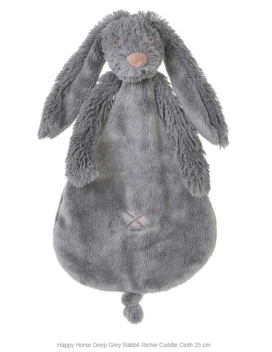 Happy Horse Deep Grey Rabbit Richie Cuddle Cloth 25 cm