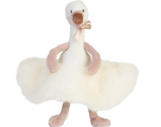 Happy Horse Swan Swizzle Plush Toy 18cm - White