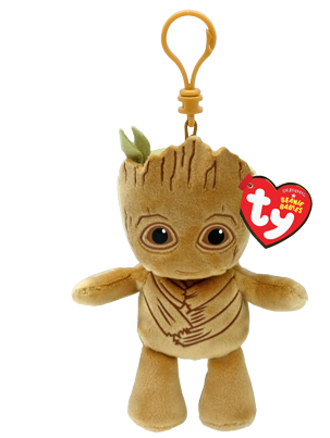 Marvel Groot Clip Soft Beanie Babies