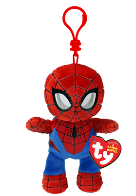 Marvel Spiderman Clip Soft Beanie Babies