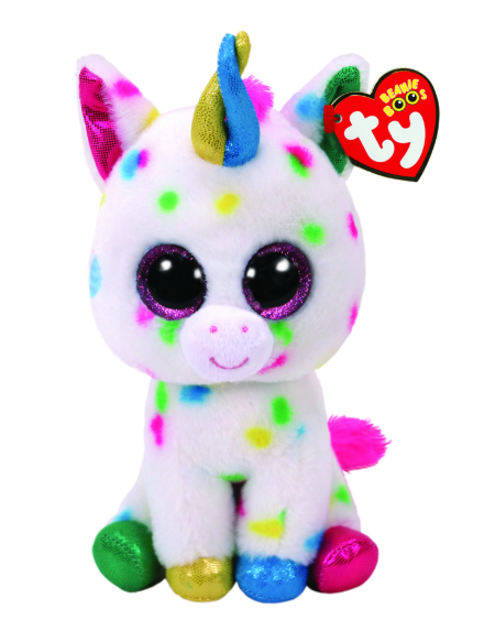 TY Beanie Boos Regular Plush Harmonie Speckled Unicorn