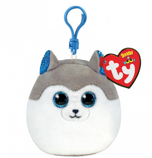 Slush the Husky Clip Mini Squish-A-Boo