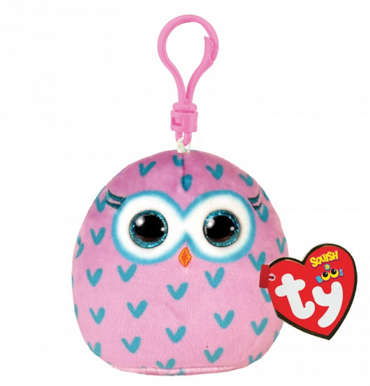 Winks the Owl Clip Mini Squish-A-Boo