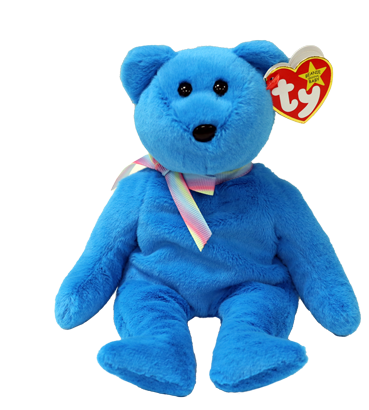 TY Beanie Babies Teddy II - Blue Bear reg