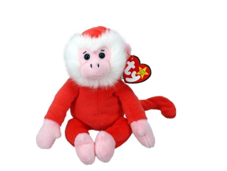 Ty Beanie Baby Forster Orange Monkey Regular