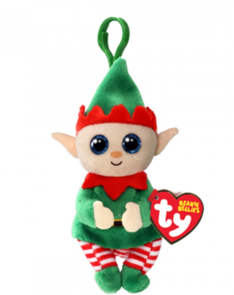 Christmas Elfonzo the Green Elf Clip Beanie Bellies