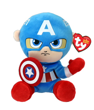 Marvel Captain America Regular Soft Beanie Babies