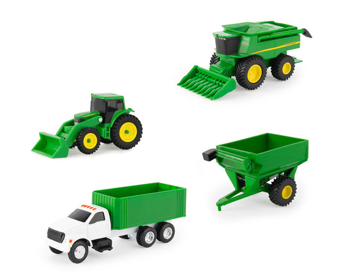 John Deere Childrens 4 Piece Vehicle Carded Set