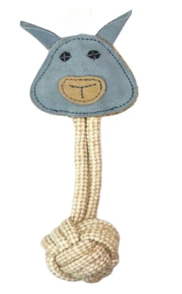 Georgie Paws - Chambray Blue Russell the Pig Toy