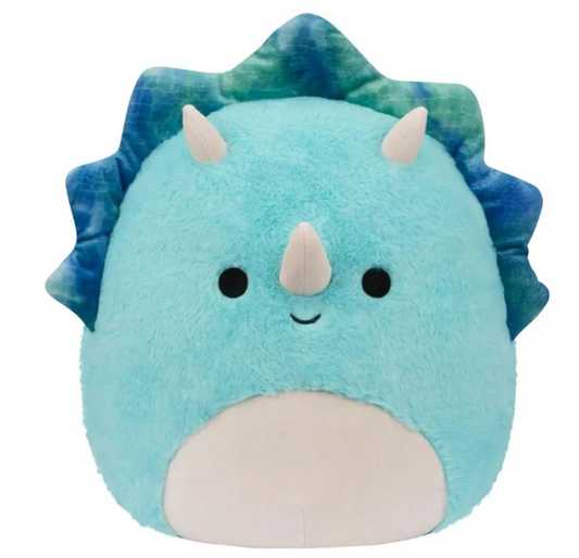 Squishmallows Fuzzamallows Malik The Triceratops 12" Plush