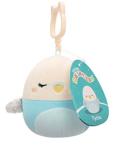 Squishmallows 3.5 inch Clip On Tycho the Parakeet