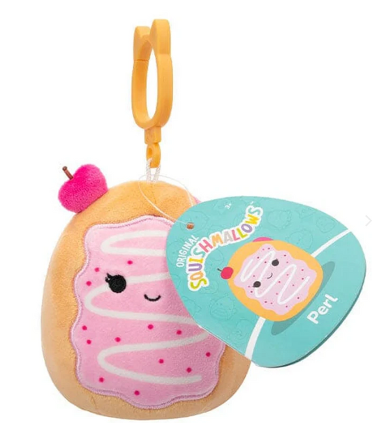 Squishmallows 3.5 inch Clip On Perl the Cherry Jelly Donut