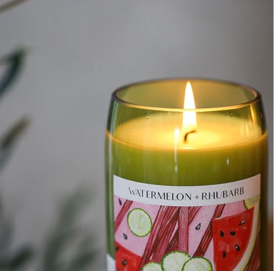 Candle - Watermelon & Rhubarb, Unwind Candle Co.