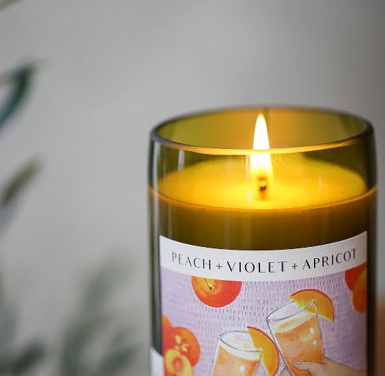 Candle - Peach + Violet & Apricot, Unwind Candle Co.
