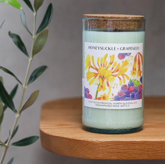 Candle - Honeysuckle & Grapeseed, Unwind Candle Co.