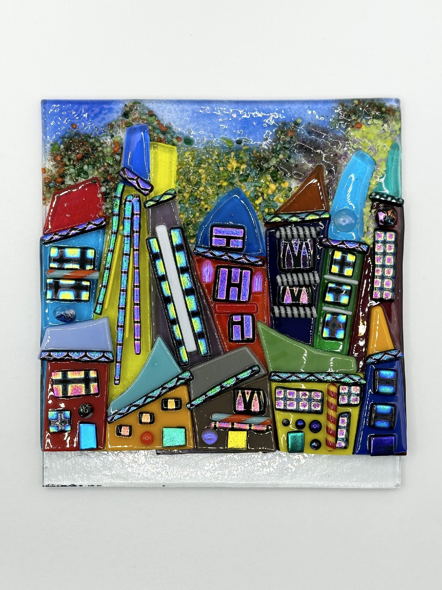 Christina's Glass Art Cityscapes 15x15