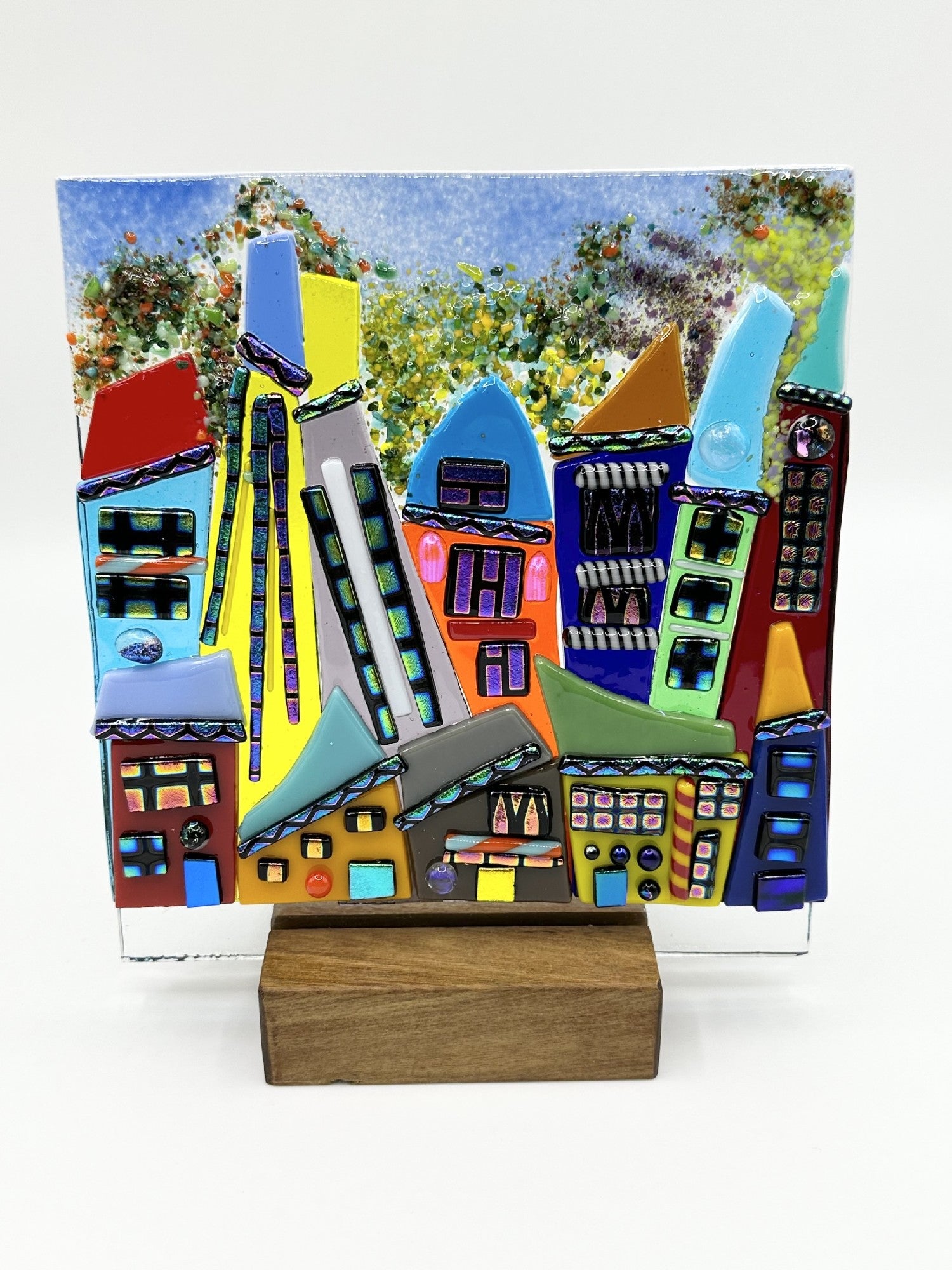 Christina's Glass Art Cityscapes 15x15