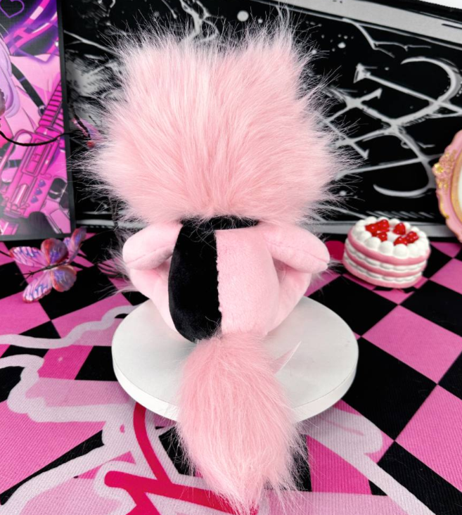 Emo Kawaii Pink Raccoon Stuffed Toy