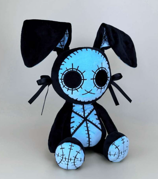 Goth Voodoo Blue Bunny Plush