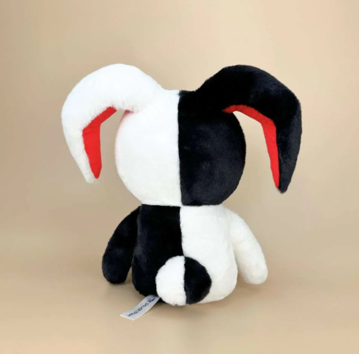 Goth Voodoo Black and White Bunny Plush