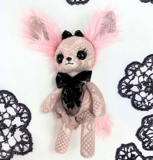 Kawaii Emo Pink Fennec Fox Plush