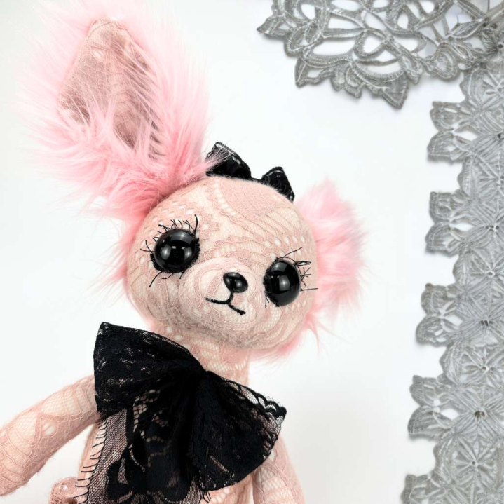 Kawaii Emo Pink Fennec Fox Plush