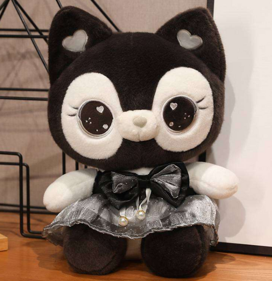 Emo Kawaii Black Cat Stuffed Animal