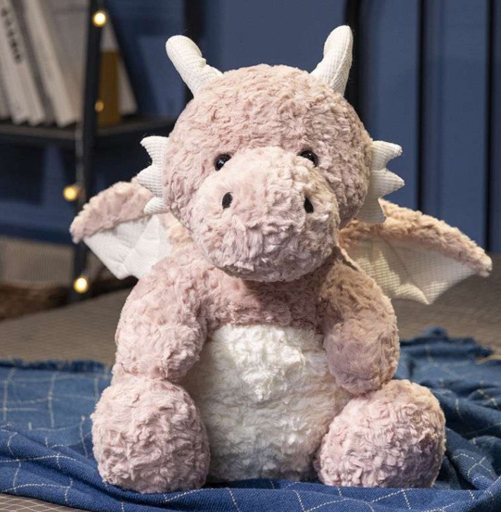 Cute Fluffy Dragon Plush Pink