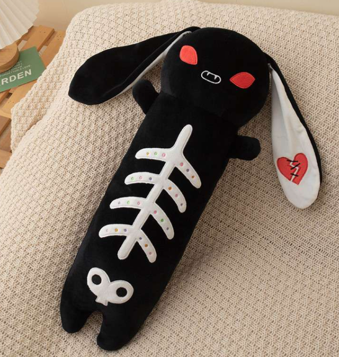 Goth Bunny Plush Long Pillow