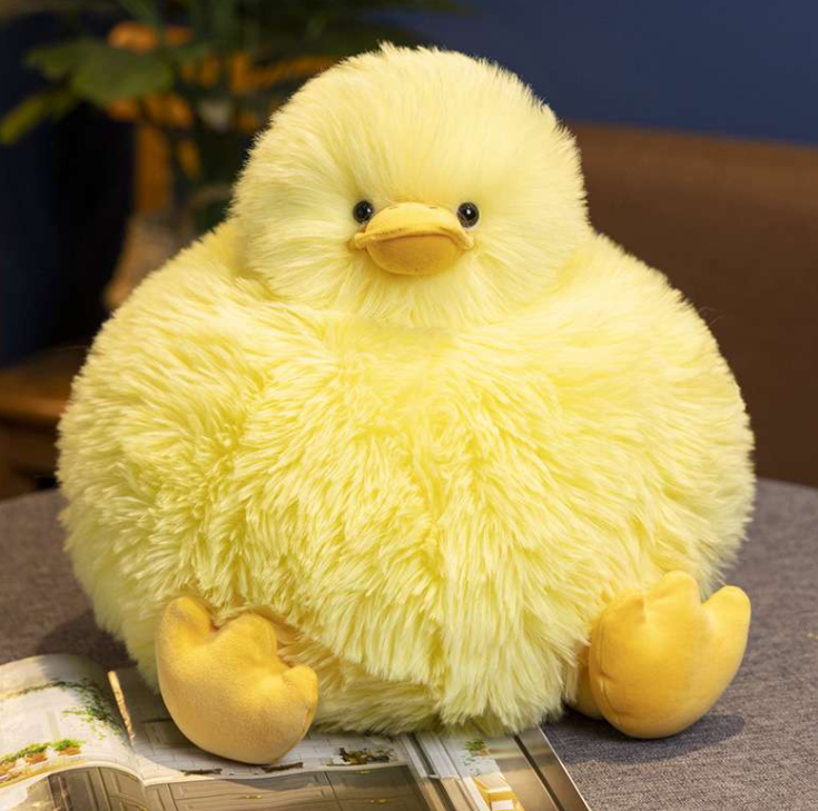 Cute Fluffy Duck Plush Yellow