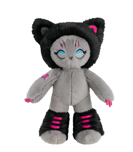 Emo Cat Lolita Stuffed Toy Grey