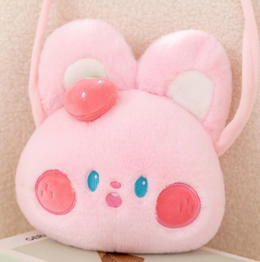 Cute Pink Bunny Head Bag