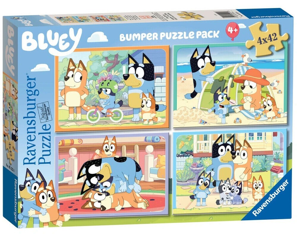 Ravensburger - Bluey Gotta Be Done! 4x42pc Jigsaw