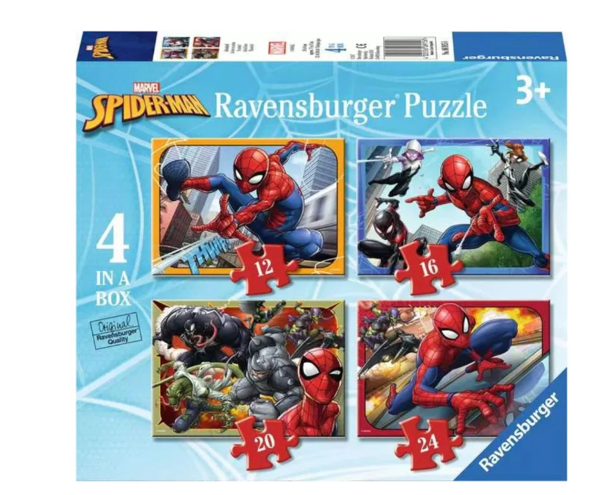 Ravensburger Marvel Spider-Man 4 In A Box Jigsaw Puzzle