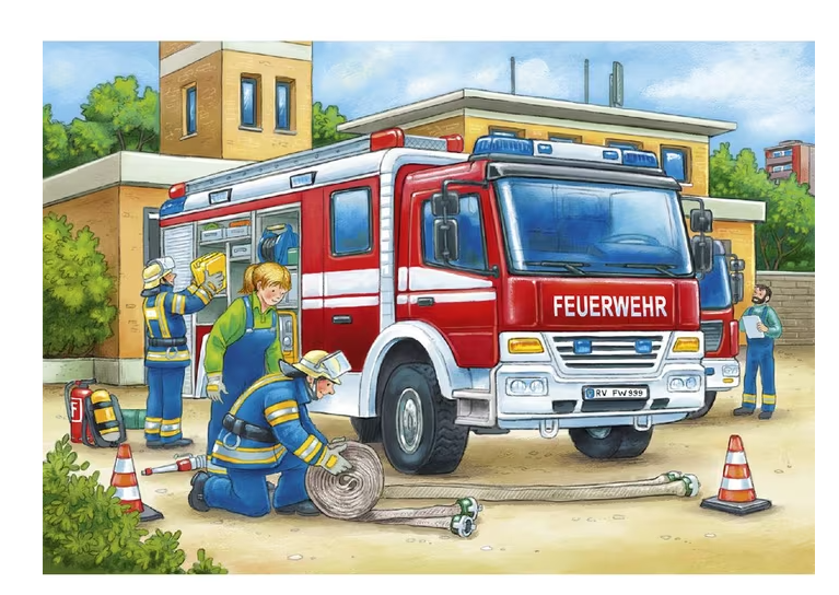 Ravensburger - 2 x 12Pc Police and Firefighters Puzzle